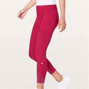 Lululemon Tight Stuff Tight II *25" in Ruby Red Size 4 Reflective